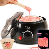 Ontharingsapparaat Set - Wax Apparaat Ontharing - Wax Beans - Wax Heater - 100ml - Zwart - Peach Beauty