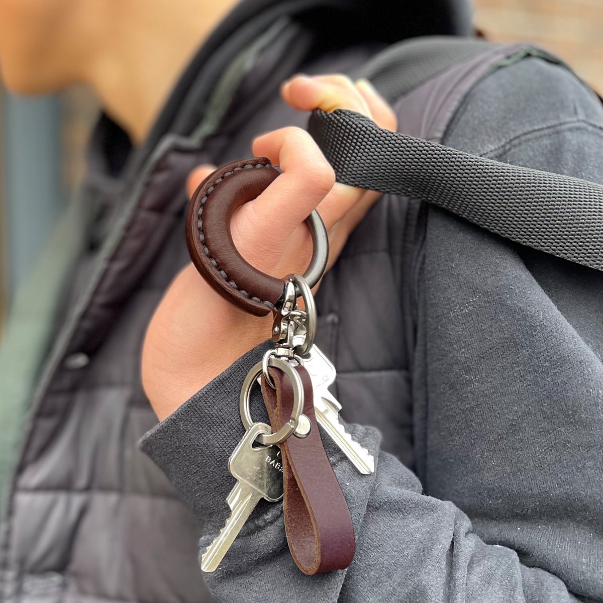 OX Originals - Gunmetal Collectie met lanyard - Sleutelhanger - Antiek bruin