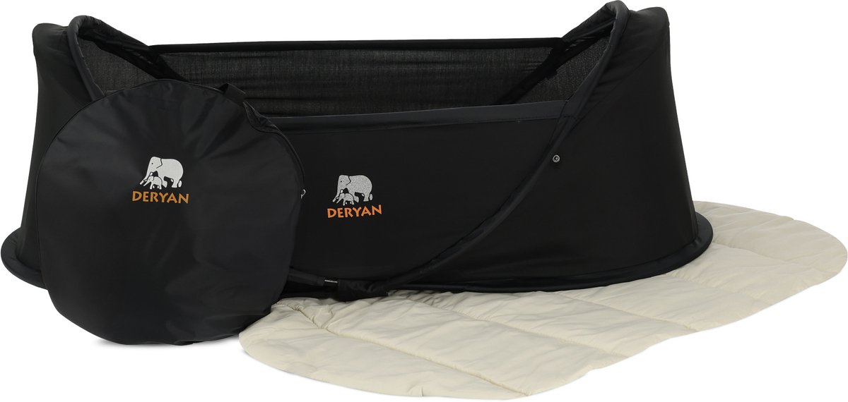 Deryan Luxe Infant Inklapbare Campingbedje - Baby klamboe - Zwart thumbnail 4