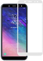 Samsung Galaxy A6+ Plus 2018 full cover Screenprotector Tempered Glass Wit