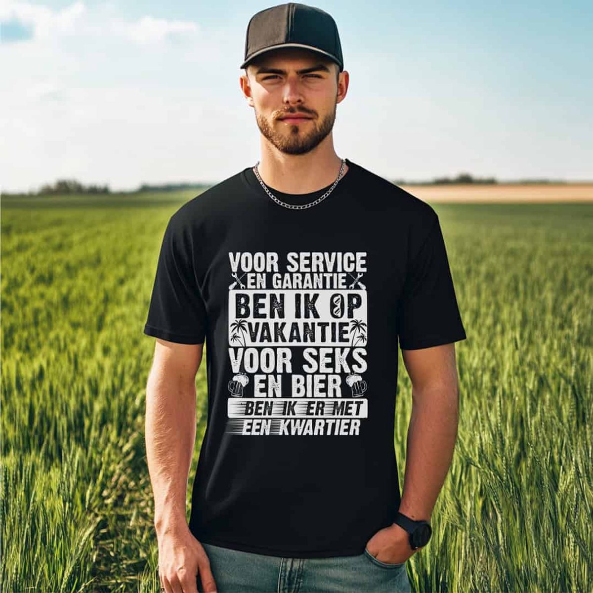 AGRIFANS® Service en Garantie - Heren T-shirt - XXXL