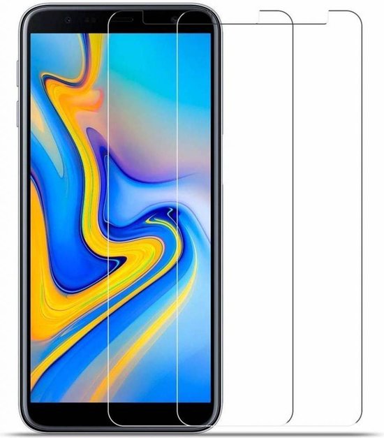 2X/2Pack Samsung Galaxy J4+ (Plus) 2018 Beschermglas Screenprotector / Tempered Glass Screen