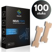 Haleo® Neusstrips - 100 Neuspleisters - Anti Snurk Pleisters - Slaapproblemen - Neusspreider - Beter Slapen - Anti Snurk