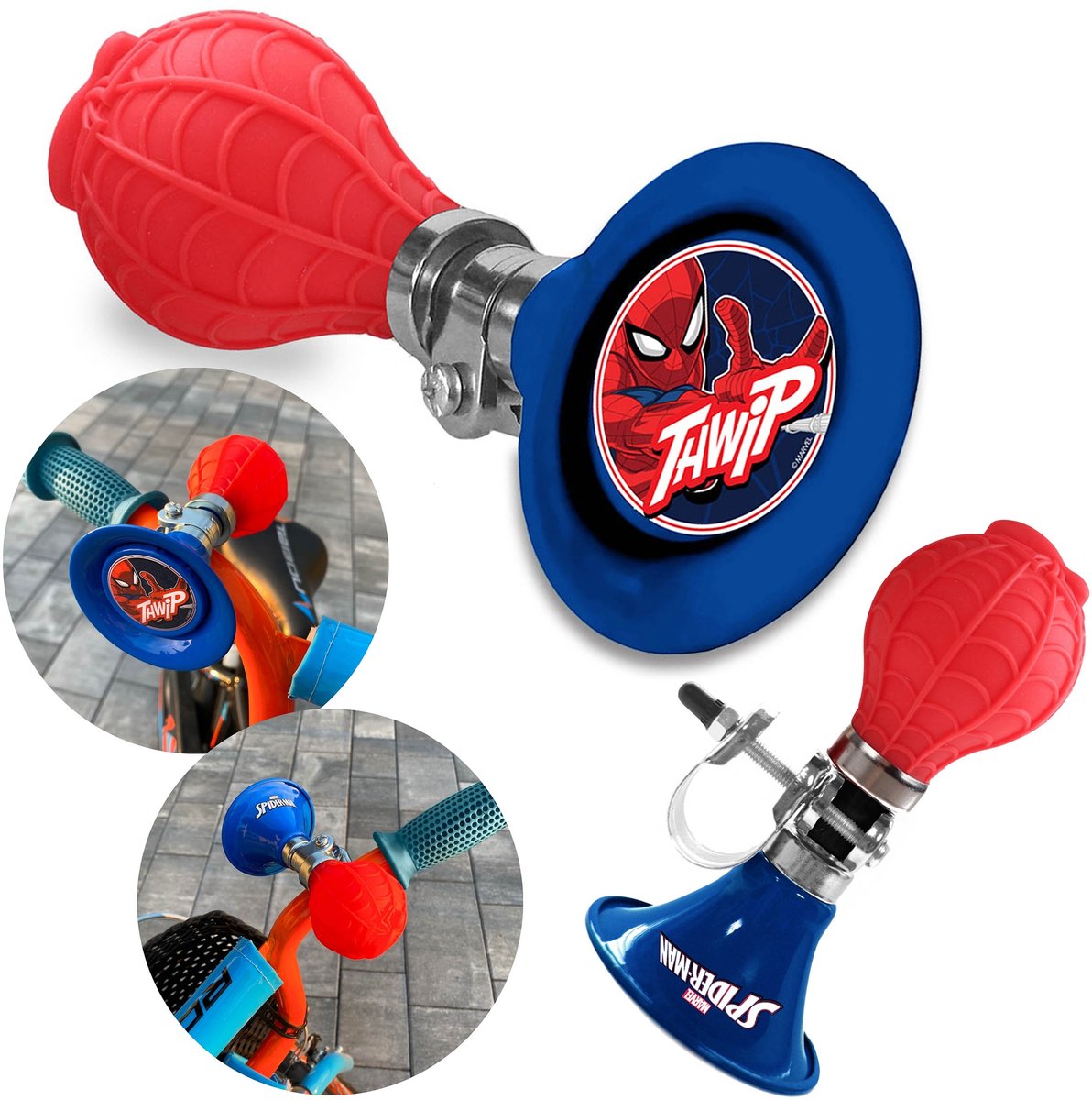 MARVEL Spider-Man FIETSTROMPET, FIETSHOORN, FIETSPIEP, BEL voor een jongen