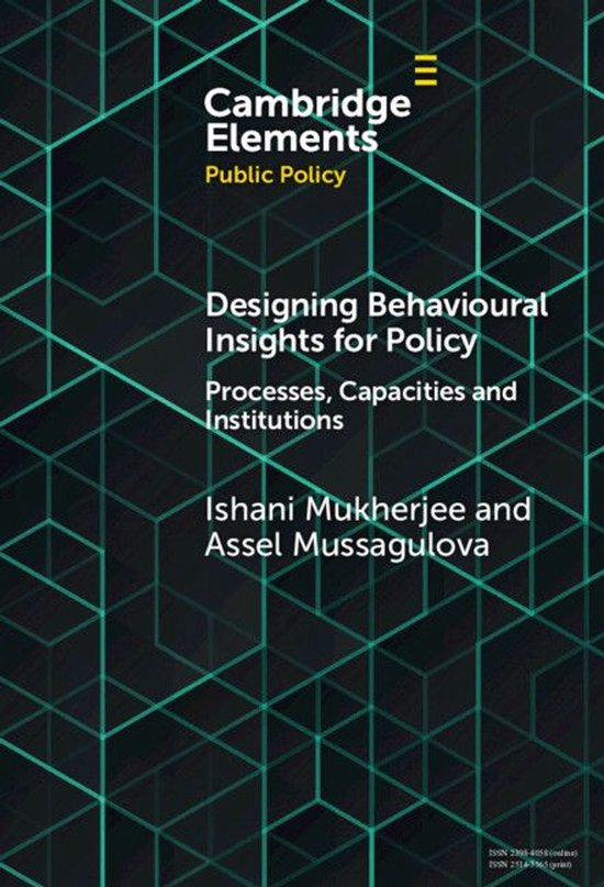 Elements in Public Policy - Designing Behavioural Insights f ... - cover