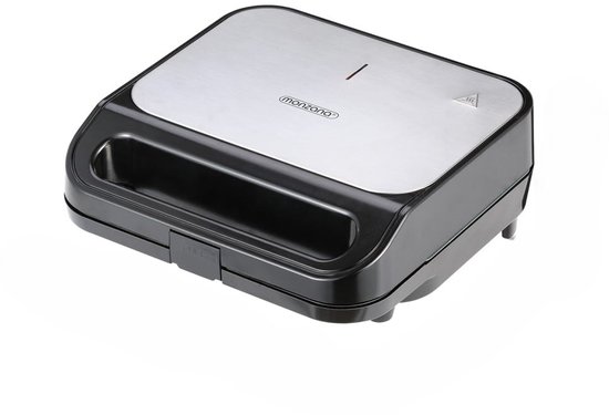 Monzana Sandwich Tosti Apparaat - 3 in 1 met Afneembare Platen - Zwart