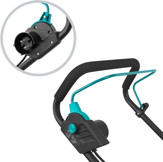 VONROC Grasmaaier - 1600W – 38 cm maaibreedte - Vijf instelbare maaihoogtes: 25/40/50/60/70 mm - Incl. 42L Opvangbak