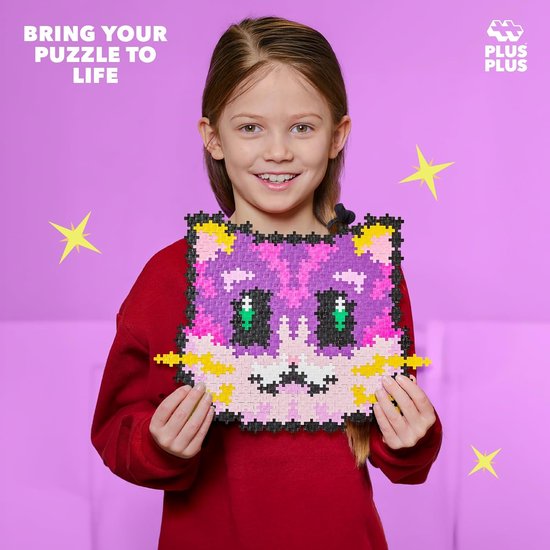 Plus-Plus Puzzle by Number Kat Poes 500 stukjes - 3960 - Puzzel en