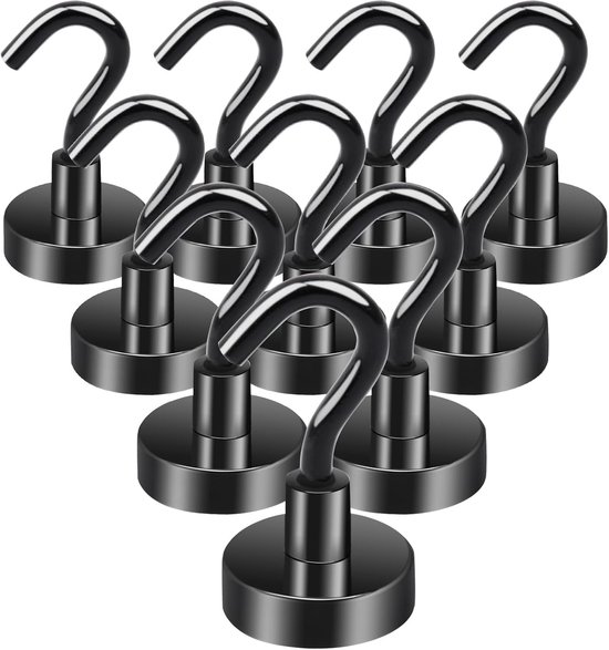 10 stuks duurzame neodymium magneethaken voor buiten en in de tuin - sterke zeldzame aarde magneten voor cruiseschepen - magnetische haken voor keuken