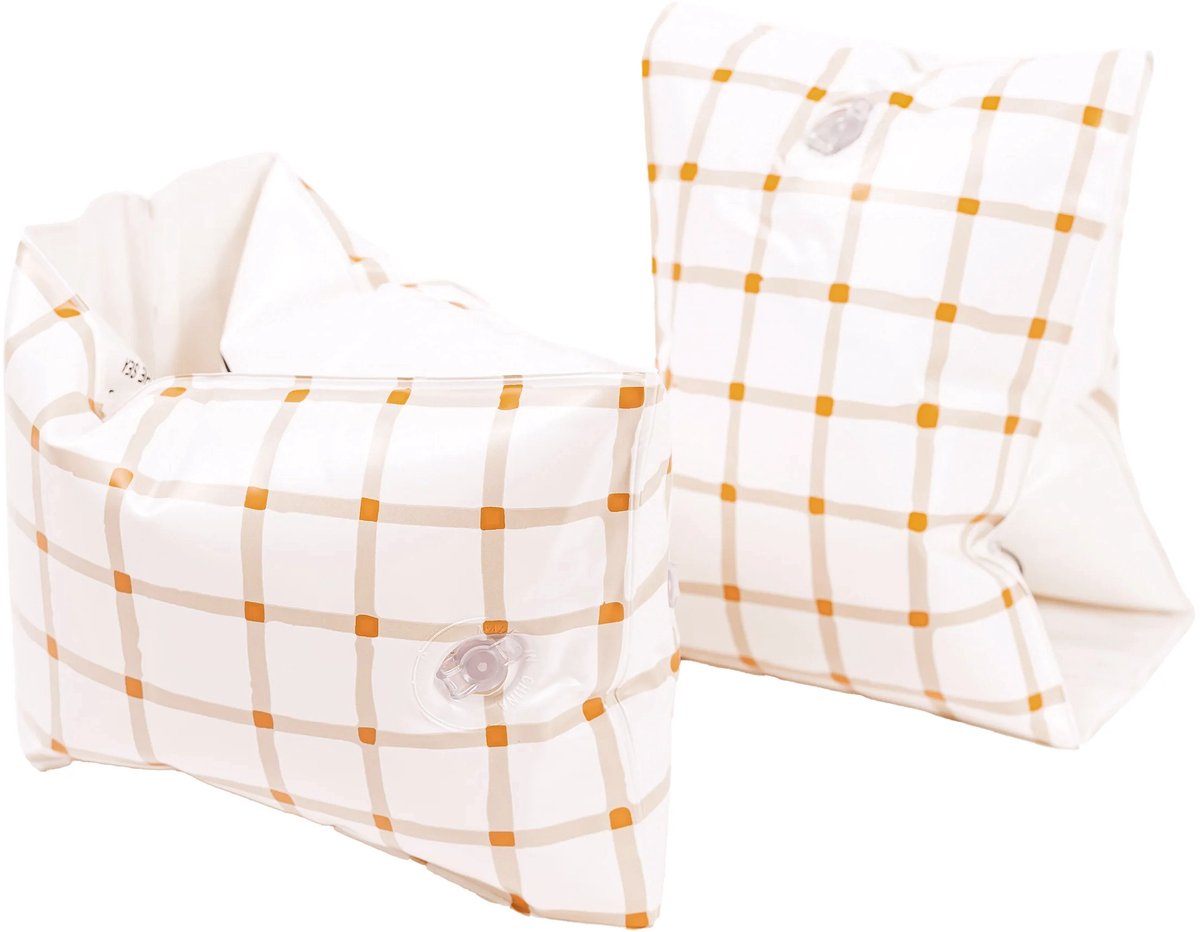 Mrs Ertha – Zwembandjes – Zwemvleugels – beige – Organic Squares – 2-6 jaar – 11-30kg Mrs Ertha – Zwembandjes – Zwemvleugels – beige – Organic Squares – 2-6 jaar – 11-30kg