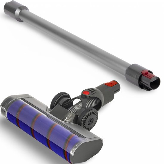 DEGG – Accessoires set – Geschikt voor Dyson – Turboborstel + Steel/Zuigbuis (zilver) – Passend op: V7, V8, V10, V11 en V15 – Premium Kwaliteit