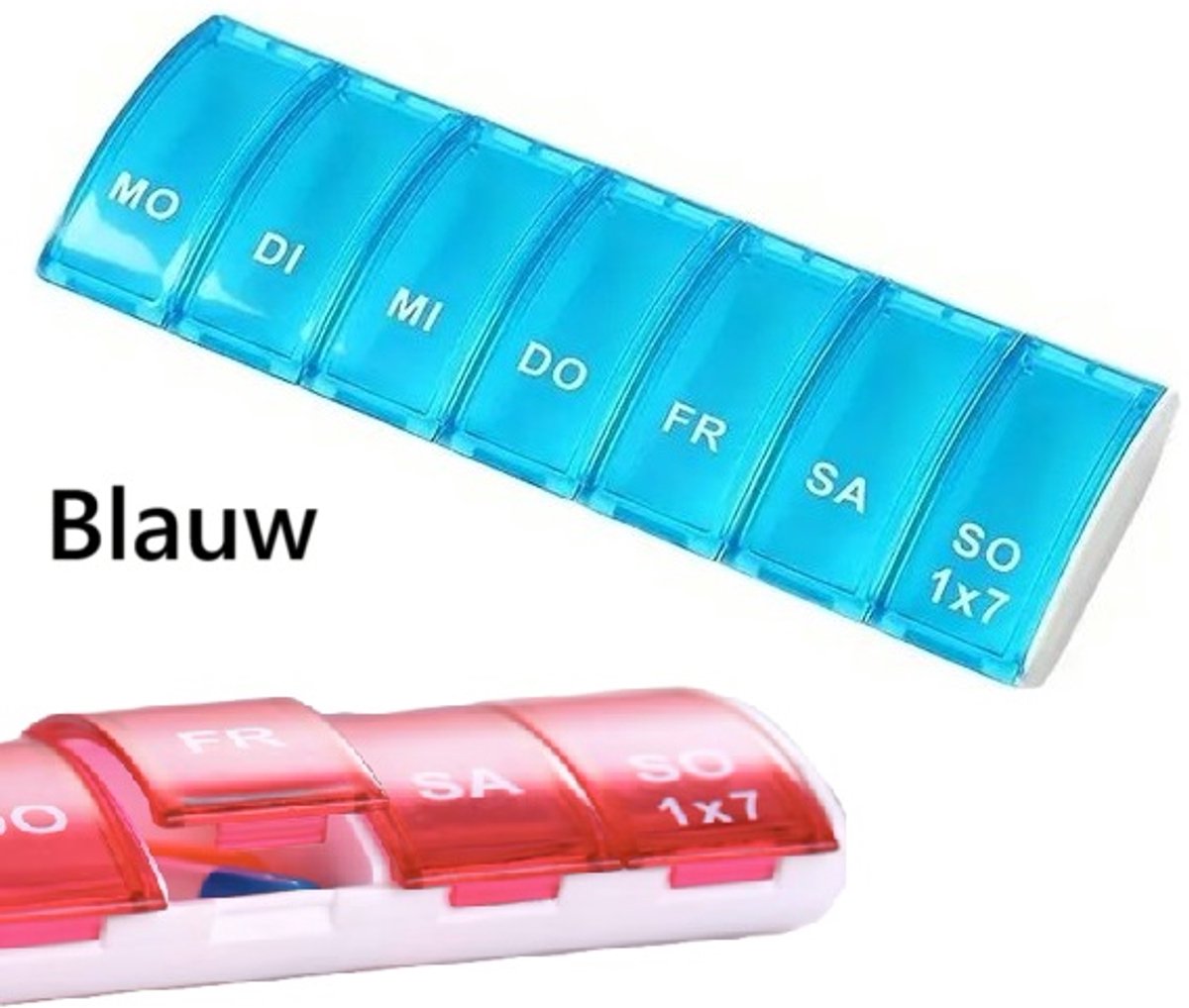 Goedkoopste Pillendoosje I Pillendoos I Medicijn Doosje I Pil Box I 7 dagen I 1 Week I Maandag t/m Zondag I Blauw