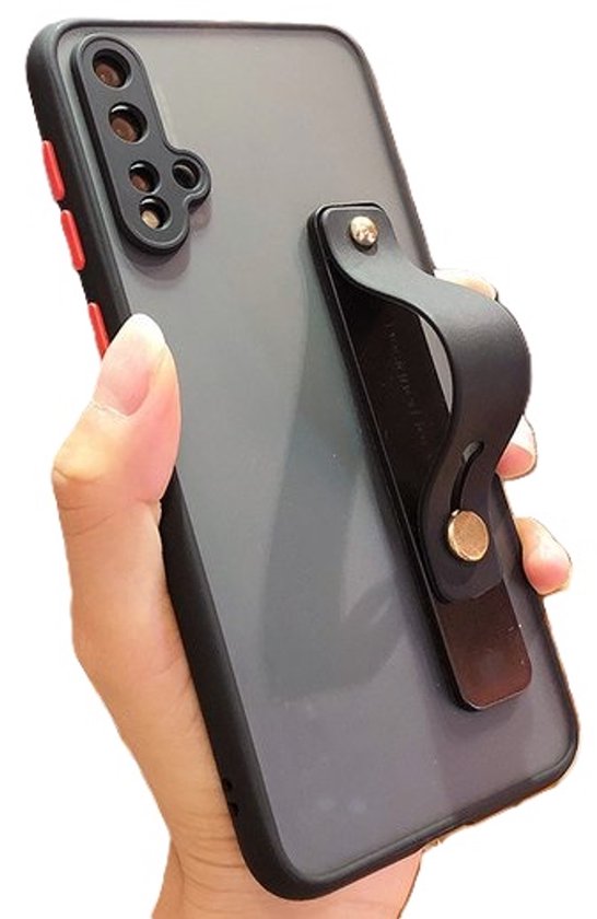 Opplakbare Tefoonhouder I Telefoonbutton I Ringhouder I Vinger Grip Smartphone I Met Smartphone Stand I Zwart