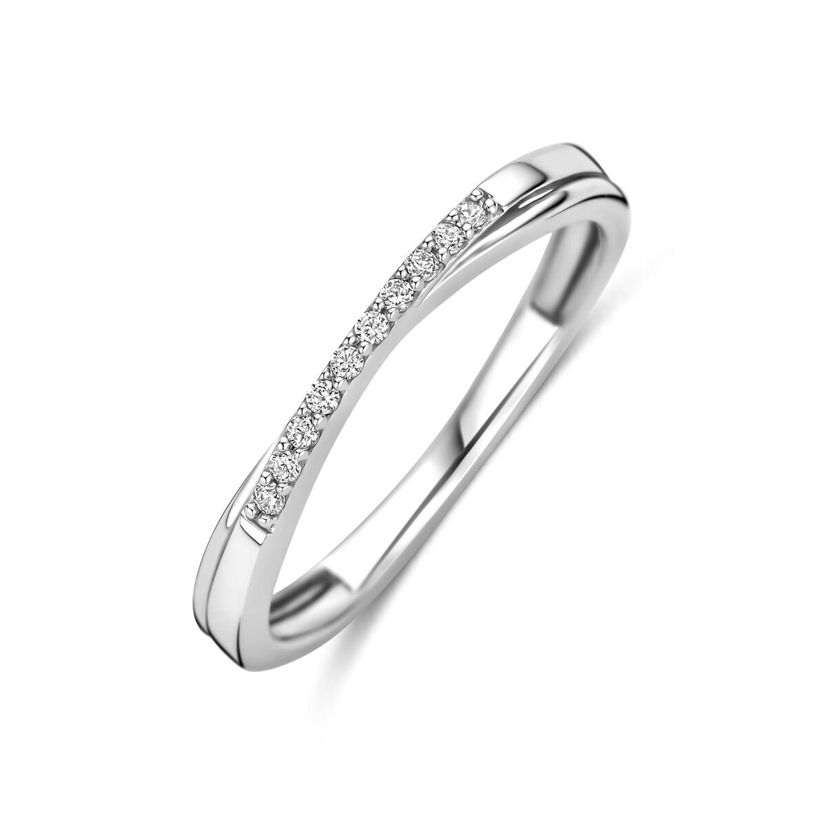 Zilveren Gerhodineerde Ring Zirkonia 1341238