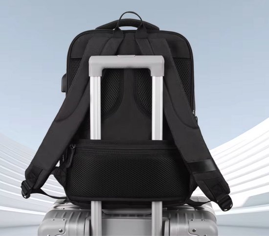 KONO Handbagagetas met laptopvak 15 inch reistas 40 x 30 x 20 voor Wizzair Eurowings Wizzair Volotea cabinetas voor zakenreizen, grijs, Eenvoudig en praktisch