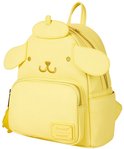 Gele mini-rugzak met Pompompurin gezicht, oren en gouden rits.