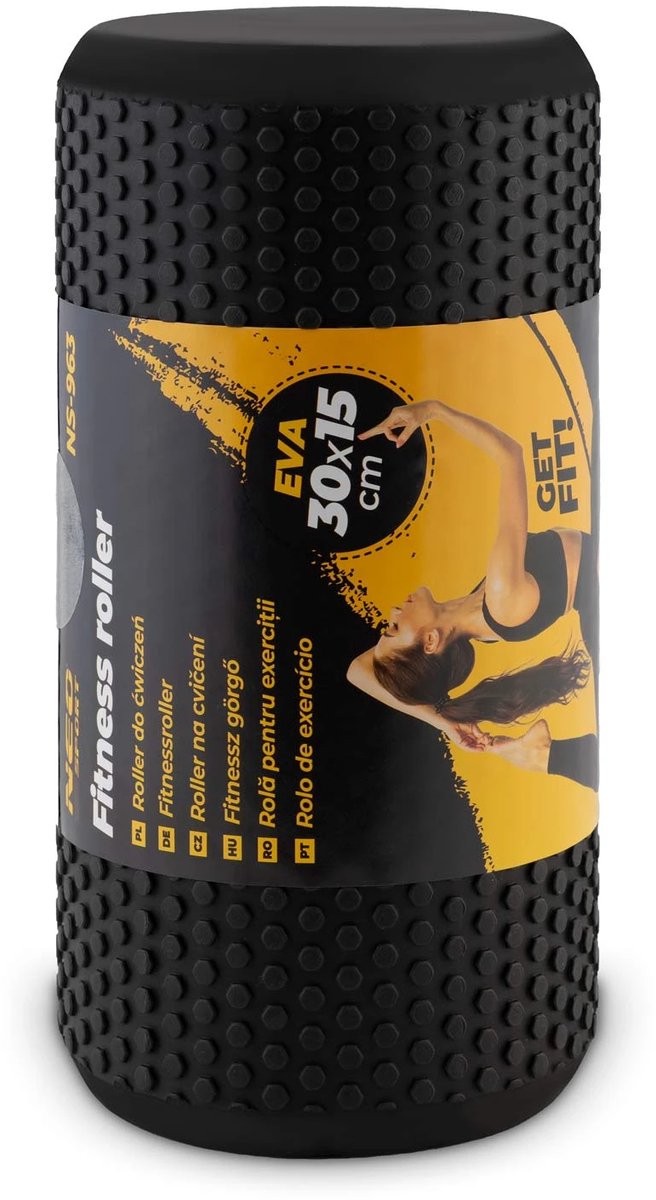 EVA foam roller voor oefeningen NS-963 zwart — afbeelding 4