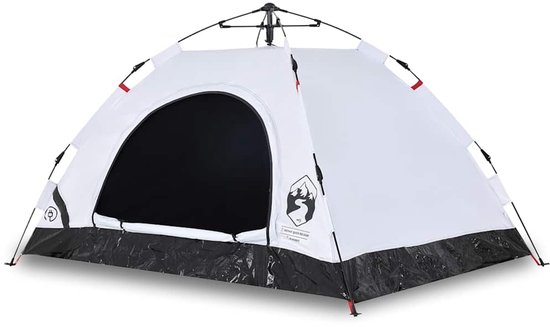 vidaXL - Tent - 4-persoons - snelontgrendeling - verduisterende - stof - wit