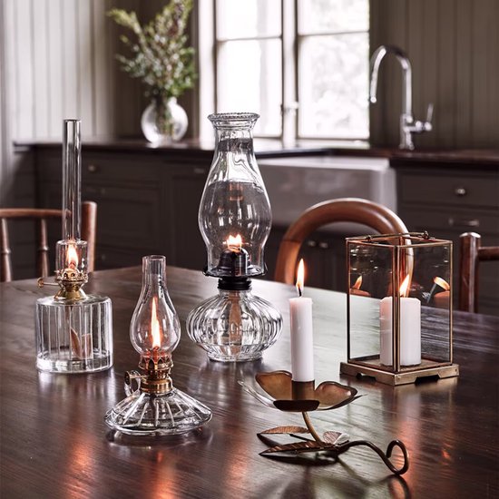 Strömshaga olielamp glas met handvat 18cm hoog van Merkloos — afbeelding 3