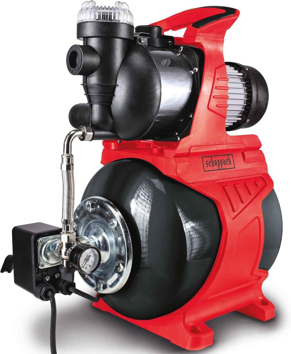 Huiswaterpomp 4300 l/u met 1000 W motor en 44 m opvoerhoogte voor tuin en huishoudelijk gebruik