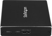 StarTech.com Dubbele sleuf schijfbehuizing voor M.2 NGFF SATA SSDs USB 3.1 (10Gbps) RAID