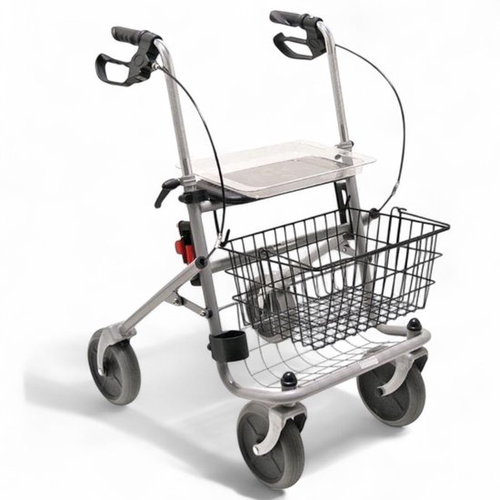 Drive rollator Cristallo - Lichtgewicht - 9,1 kg - Robuust en stabiel - Voor binnen en buiten - Met dienblad en mandje