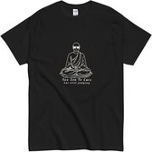 T-shirt humoristique femme et homme – Bouddha et texte : Trop zen – Méditation – Spiritualité – Zwart – XL