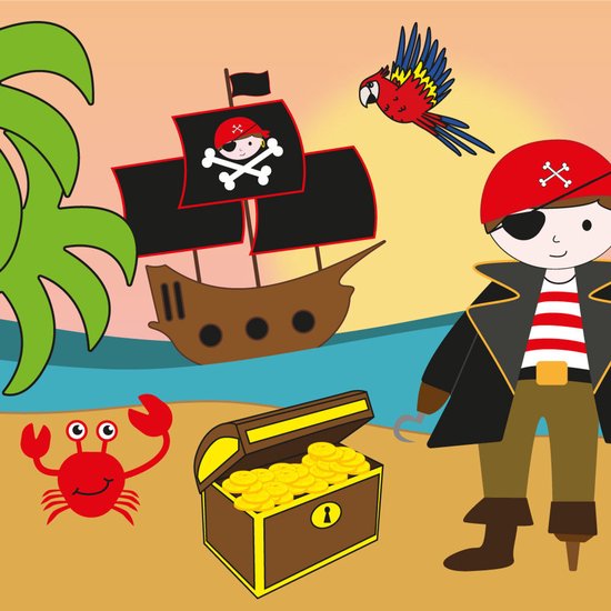 Decopatent 48 STUKS Piraten / Piraat Kleurboekjes met Stickers - Traktatie Uitdeelcadeautjes voor kinderen - Klein Speelgoed - Uitdeelcadeaus