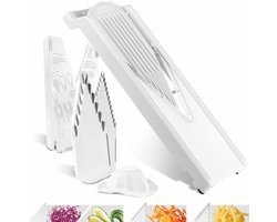 Börner V3 Starter Mandoline | 5-delige set | 5 snijdiktes | Geschikt als Frietsnijder | BPA-vrij en Roestvrij | Wit