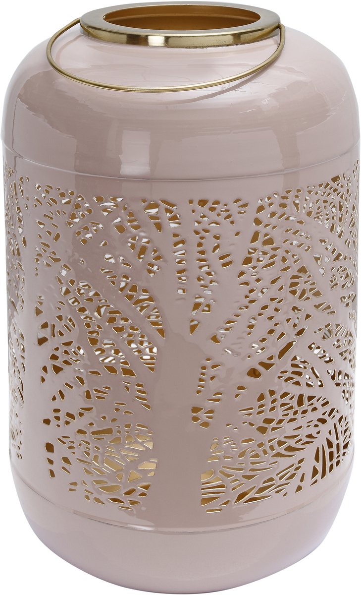 Branded by Lantaarn Tree - windlicht - roze - groot - sierlijk - GM327