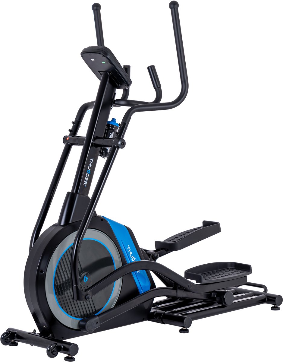THUNDER® Crosstrainer | BLAZE | Elliptische trainer | Elektromagnetisch | Polssensor | Antislippedalen | Flessenhouder + drinkfles | Transportwielen | Hartslagsensoren | Tablethouder | Bluetooth en USB | Stille werking | Max. 130 kg