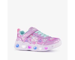Skechers Heart Lights meisjes sneakers met lichtjes in pastelkleuren - Pastel - Uitneembare zool - Maat 28