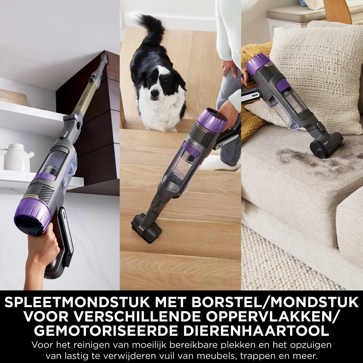Shark PowerDetect Clean and Empty Draadloze Steelstofzuiger met Laad- Leegstation en Dierenharenborstel - IP3251EUT – foto 6