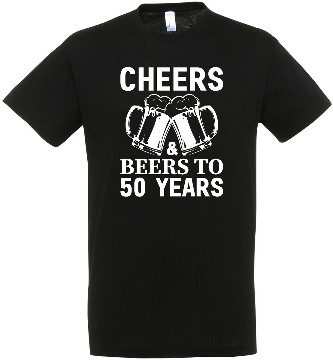 Cheers En Beers To 50 Years T-shirt - Verjaardag en feest cadeau - Cadeau tip - 50 jaar cadeau - 50 jaar abraham - 50 jaar - T-shirt - 1975 - Heren - Vader Cadeau - Maat L