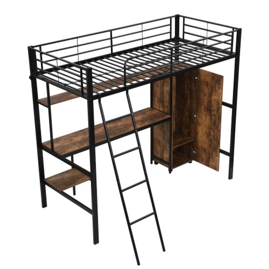 Stapelbed 90x200cm - ijzeren structuur - met onderschuifbed op wielen - Wit Stapelbed 90x200cm - ijzeren structuur - met onderschuifbed op wielen - Wit
