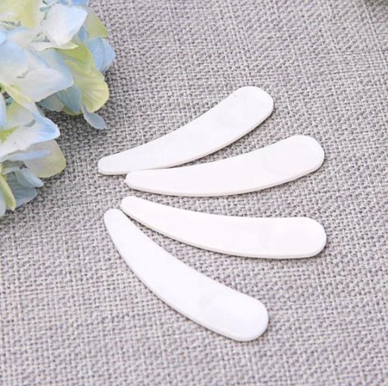 Foto: 10 stuks cosmetische spatels cr me make up stokjes schuin herbruikbare face mask make up gadgets wit smeerspatels voor make up gezichtsmasker stokjes maskerkwast