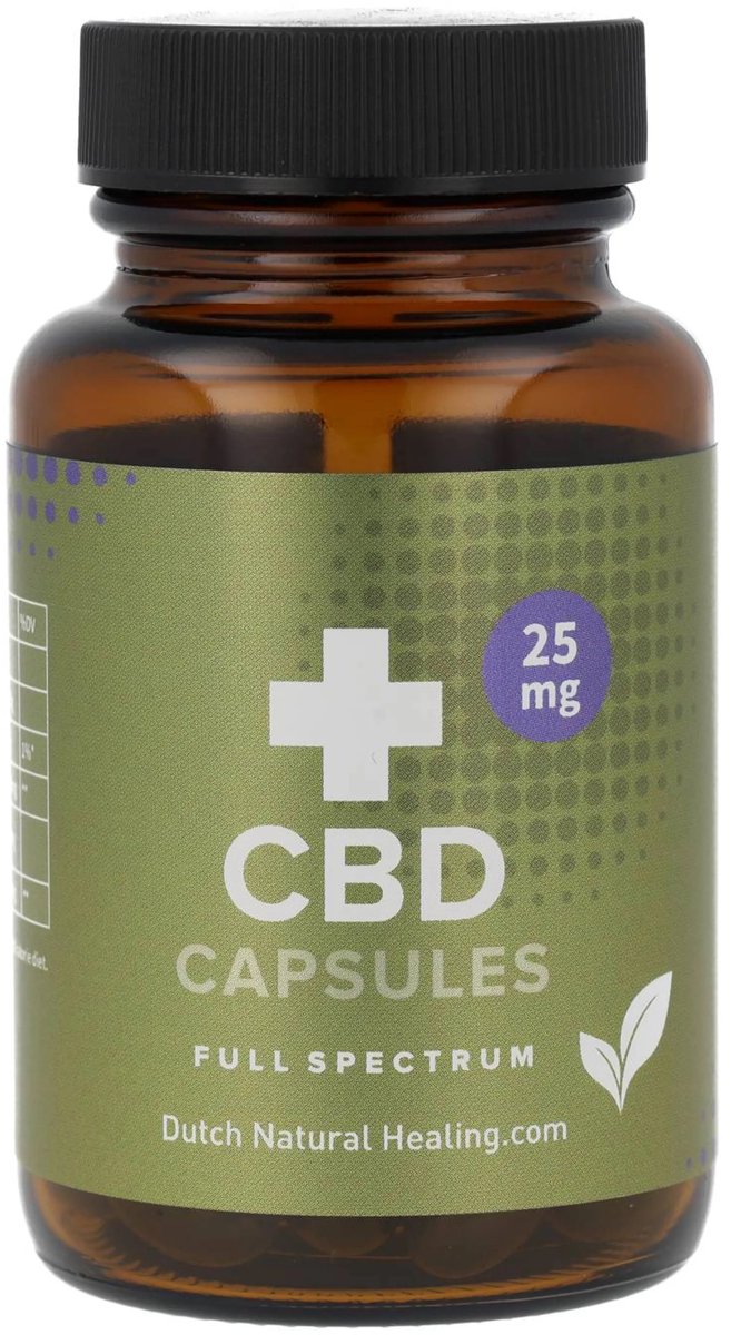 Goedkoopste CBD Capsules 25MG - 60 stuks - 100 Full spectrum