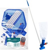 Sillar, Zwembad reinigingsset, schoonmaakset, stofzuiger zwembad vloerreiniger + telescoopstang, net, set voor zwembad, vijver, whirlpool, spa