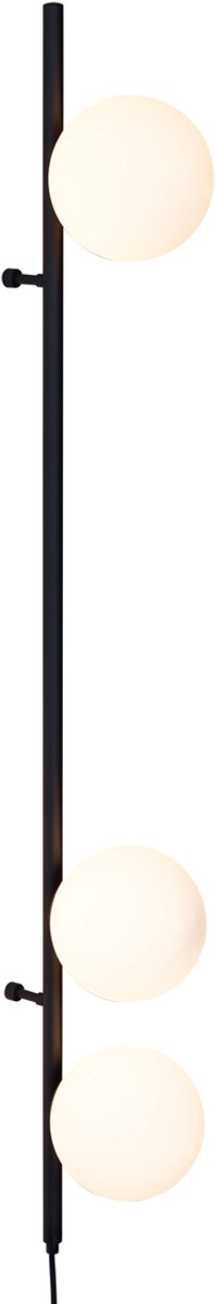 QAZQA vertical - Design Wandlamp voor binnen - 3 lichts - D 15 cm - Zwart - Woonkamer | Slaapkamer | Keuken