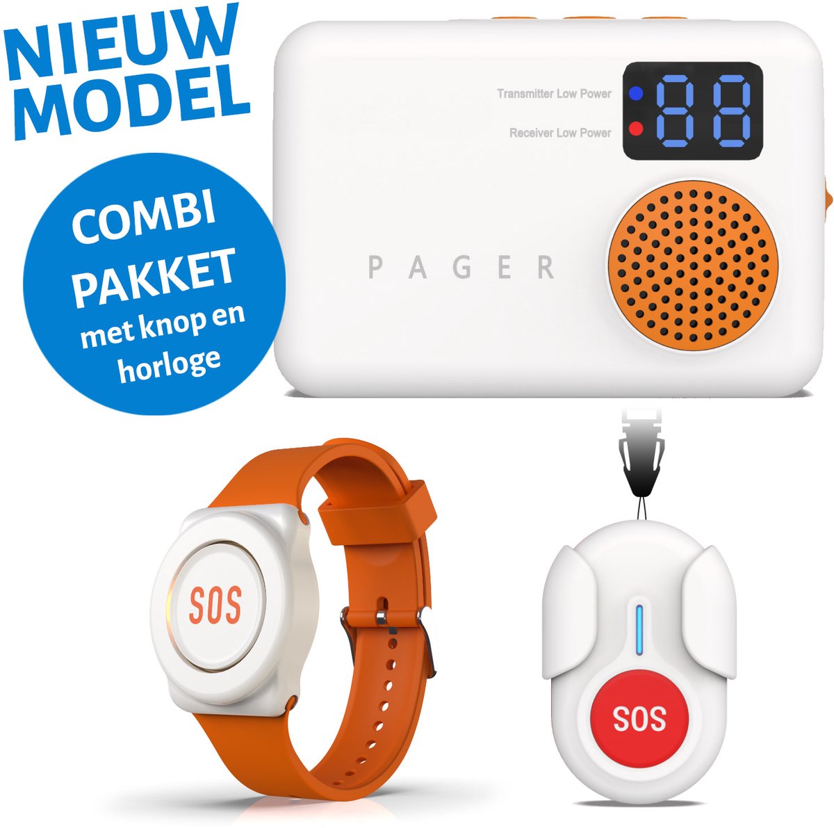 Alarmknop Combi Duo set met ontvanger