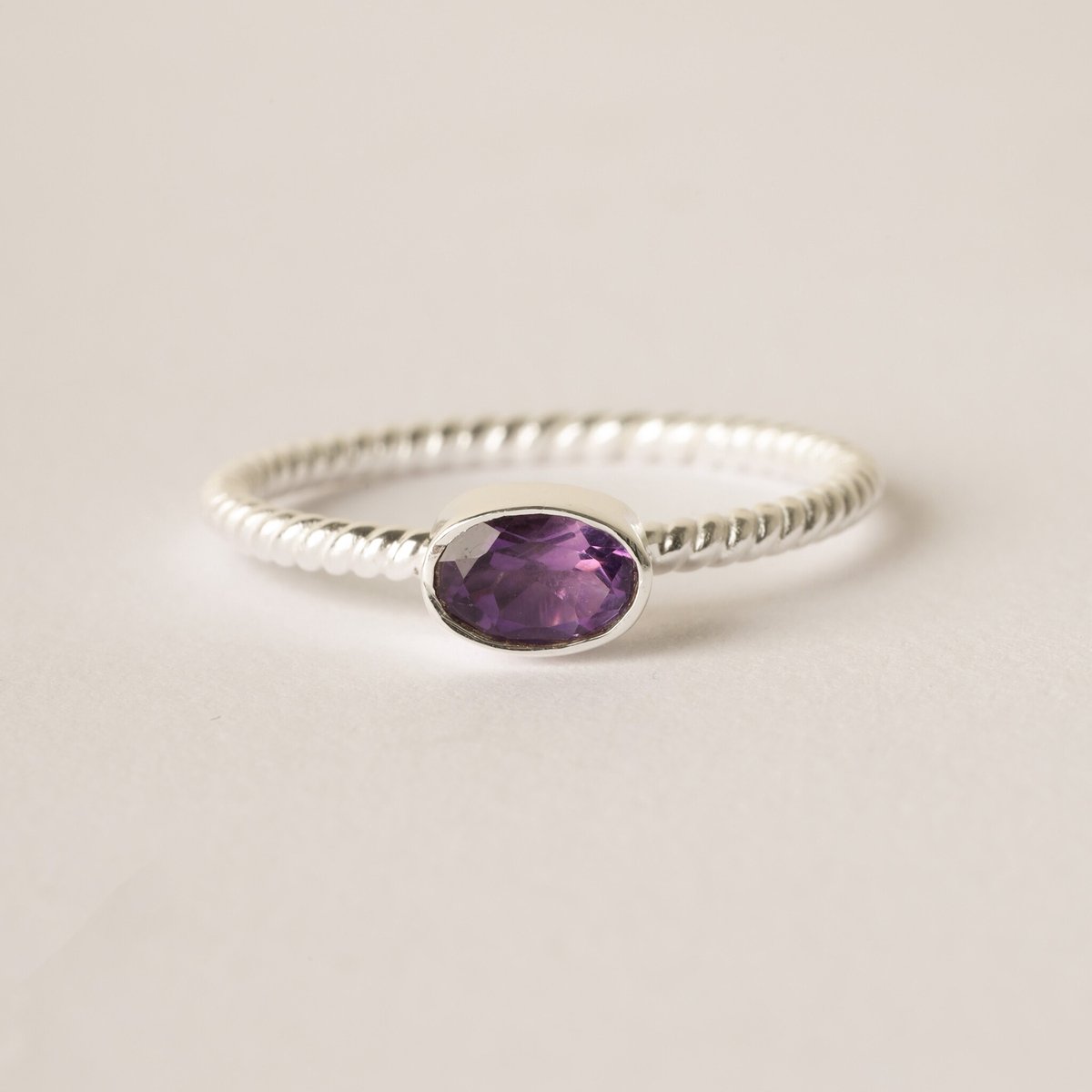 diluna.nl - Ring Amethist - 925 sterling zilveren edelsteen sieraden