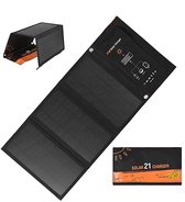 Ortho® - Opvouwbaar Zonnepaneel - Powerbank - Dubbele Aansluiting - Noodpakket - Draagbaar Zonnepaneel - Mobiele Telefoon Oplader - Tablet Oplader - USB-Lader - Camping - Camper - Solar Panel