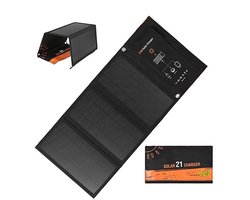 Ortho® - Opvouwbaar Zonnepaneel - Vaderdag Cadeau - Powerbank - Dubbele Aansluiting - Noodpakket - Draagbaar Zonnepaneel - Mobiele Telefoon Oplader - Tablet Oplader - USB-Lader - Camping - Camper - Solar Panel