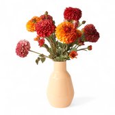 WinQ - Zijden Boeket Dahlia's in multi color-kunstbloemen-ex. vaas