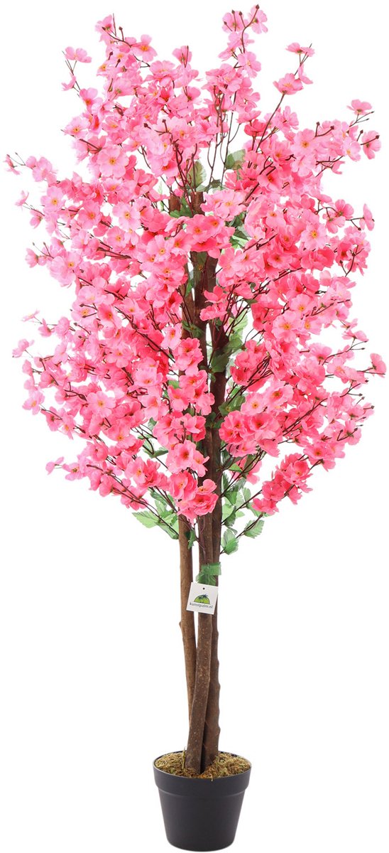 Kunst Bloesemboom Donker Roze | 150cm| Zijde Kunstplant bloesem - Kersenbloesem kunstboom - Prunus