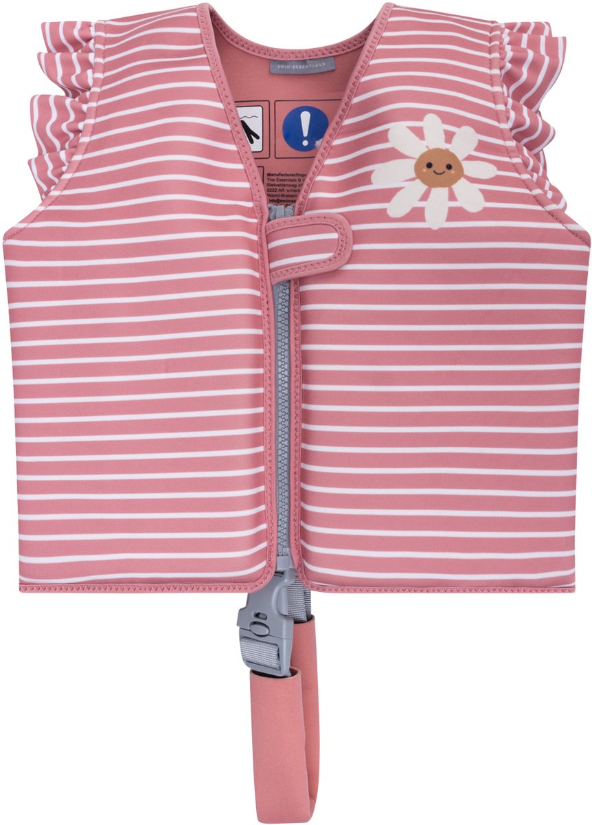 Swim Essentials Zwemvest - Rood/Wit - Daisy Flower - 1/2 Jaar