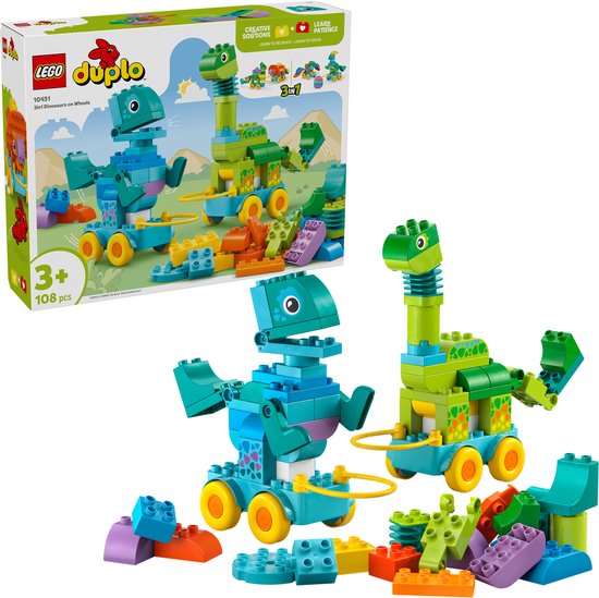 LEGO® DUPLO® Stad 3-in-1 Dinosaurussen op Wielen - 10451 — afbeelding 2