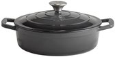Cocotte/Stoof-Braadpan 5 stars dia 25xH7/13 cm GRIJS-CREME 2.5 ltr.