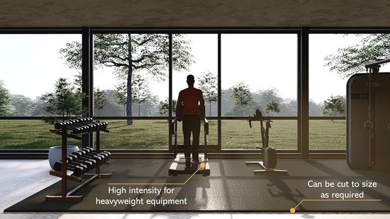 Extra Dikke Vloermatten voor Fitnessapparaten - 4 Stuks, 60 x 60 cm, Opvouwbare Beschermmatten — afbeelding 3