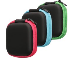 kwmobile 3x In-Ear Koptelefoonhoesje – In-Ear Headphones Beschermetui – Earphones Etui Case Cover voor Oordopjes